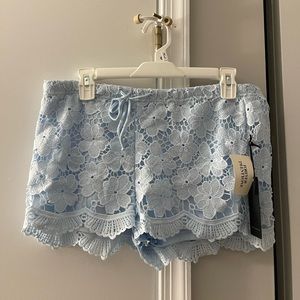 Floral-Embroidered Shorts